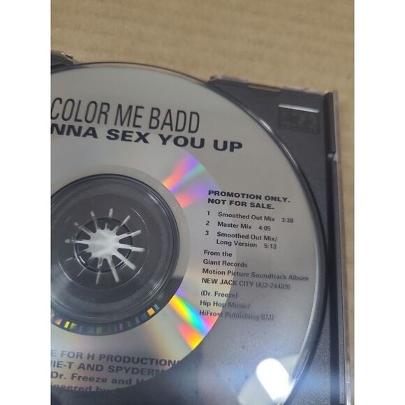 Color Me Badd I Wanna Sex You Up ( CD ) Single New Jack City Promo‎ DJ Print - Picture 4 of 4